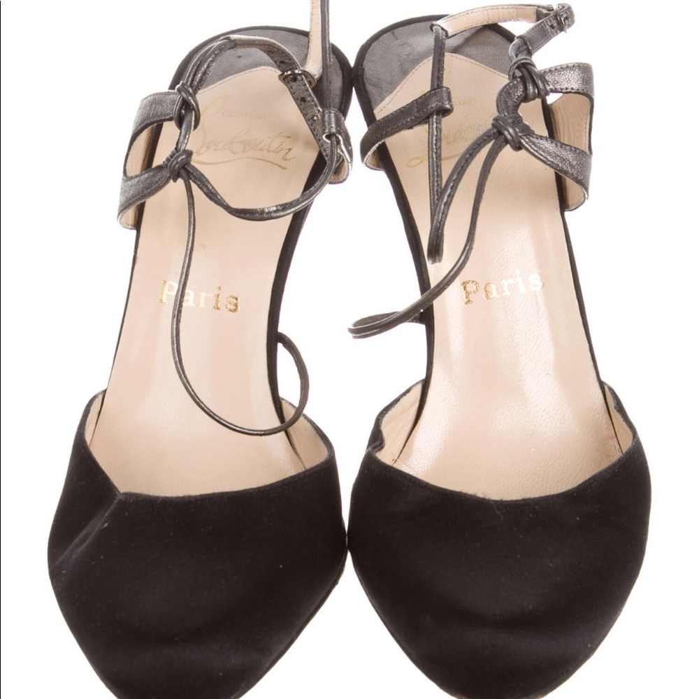 Christian Louboutin Round-Toe Slingbacks 38.5 - Picture 3 of 5